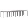 HFXHIJXQ 15-Piece Light Gray Rattan Garden Dining Set, 350 x 100 x 74 cm view 4