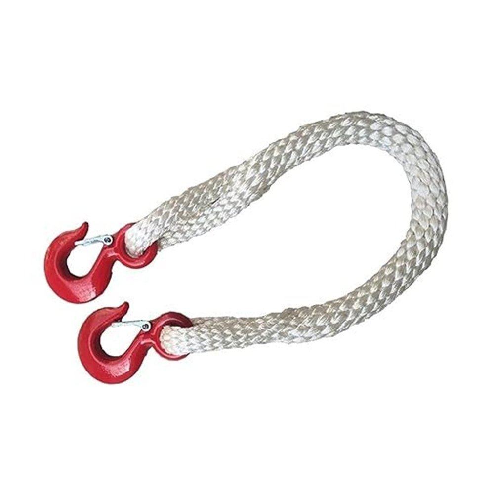 Synthetic Winch Rope, 1 Ton x 3 m, Nylon Tow Rope with Hooks for ATV, UTV, Winches, Trucks and Boats