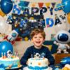 Happy Birthday Garland - Galaxy Party Decoration Banner view 2