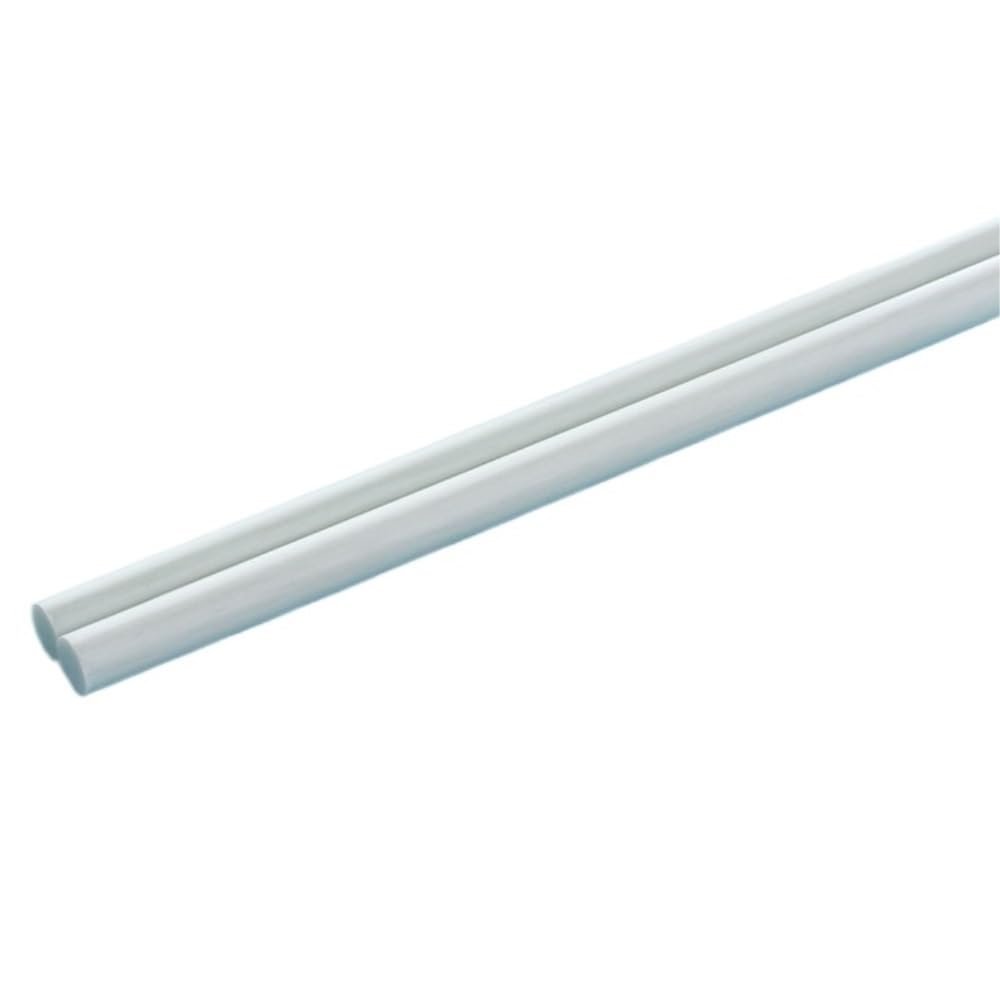 2-Pack 20-Inch White Fiberglass Rods, 4.0 mm Round Pultruded Rods for Tents, Umbrellas, DIY Projects, and More