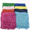 5 Meters of Sequin-Embellished Fringe Lace Trim for Latin Dance Skirts (Rose) view 2