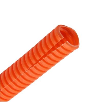 Flexible Power Cable, PP Corrugated Conduit, 11.6 × 34.5 mm, Multicolor (Orange, OD 25 × ID 20 mm)