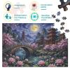 Japanese Landscape Lotus Sakura Puzzle, 1,000 Pieces, Gift for Fans view 3