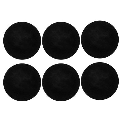 6-Pack Filter Foam Pads, Black, 9.5 cm Diameter