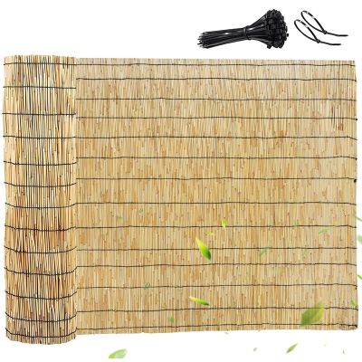 Natural Reed Privacy Screen Mat, 120 x 600 cm, for Balcony, Patio, Garden, Fence, Pergola and Sun Protection (Natural Black, 60 x 600 cm)