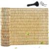 Natural Reed Privacy Screen Mat, 120 x 600 cm, for Balcony, Patio, Garden, Fence, Pergola and Sun Protection (Natural Black, 60 x 600 cm) view 1