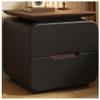 Modern Solid Wood Nightstand with 2 Drawers view 1