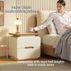 Modern Solid Wood Nightstand with 2 Drawers view 4