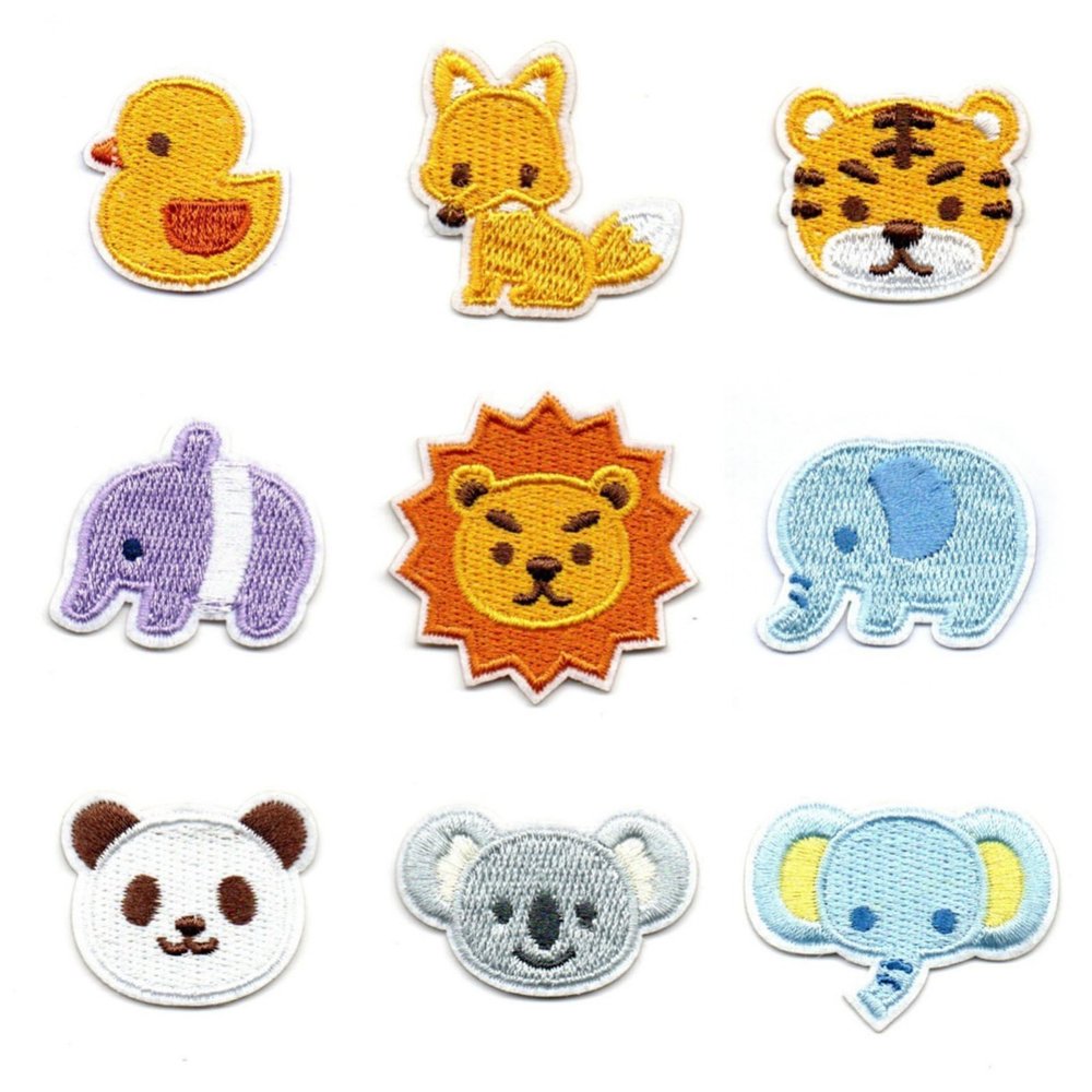 URYVAIW 9-Piece Iron-On Animal Patches