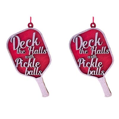Qomcsrl 2X Christmas Pickleball Ornaments