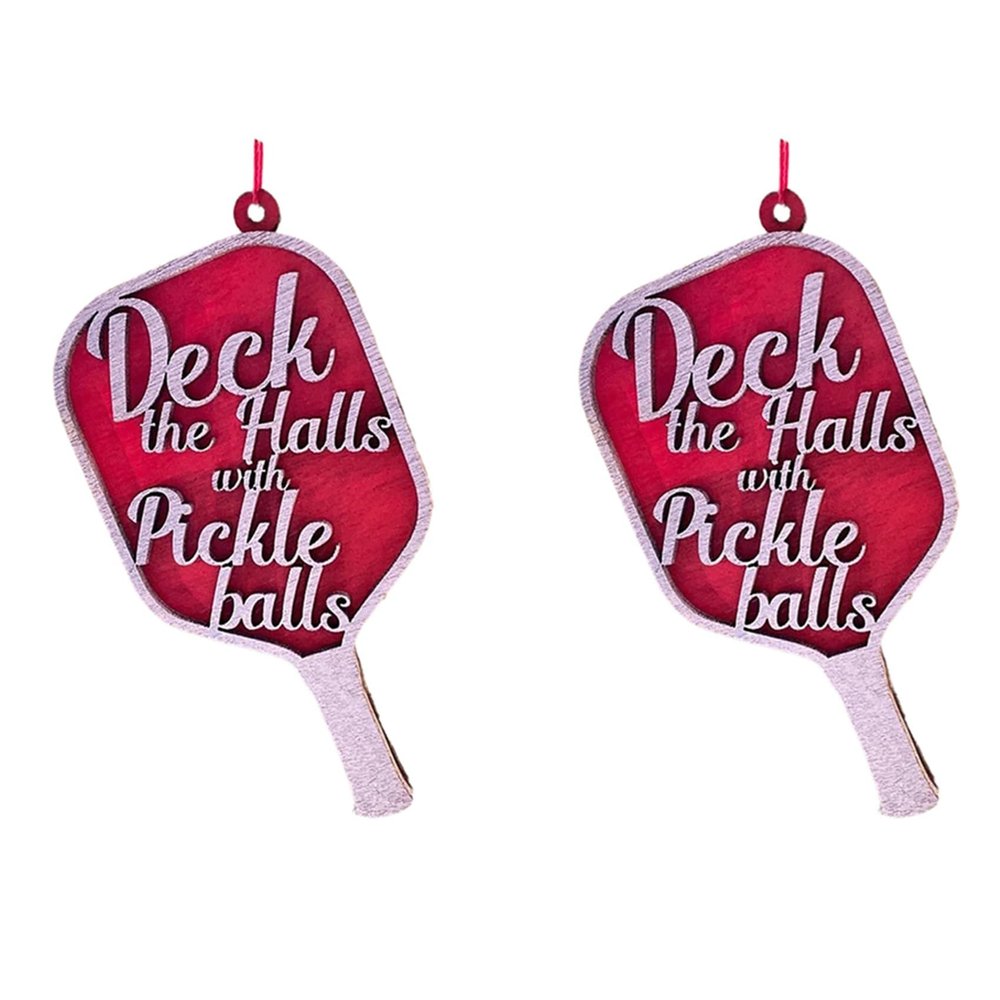 Qomcsrl 2X Christmas Pickleball Ornaments
