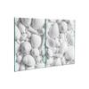 2-Piece Tempered Glass Cooktop Cover & Cutting Board, 40×52 + 45×52 cm, Alabaster Shells view 1