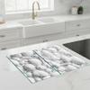 2-Piece Tempered Glass Cooktop Cover & Cutting Board, 40×52 + 45×52 cm, Alabaster Shells view 3