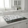 2-Piece Tempered Glass Cooktop Cover & Cutting Board, 40×52 + 45×52 cm, Alabaster Shells view 4