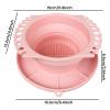 Silicone Brush Cleaner, Foldable Rinse Cup Organizer view 2