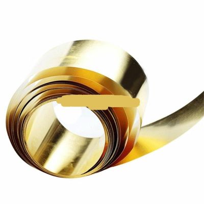 Gold Brass Thin Sheet, 1 Pc., 0.01/0.02/0.03/0.05/0.1/0.2/0.3/0.5 mm Thick, 10/20/30/100 x 1000 mm
