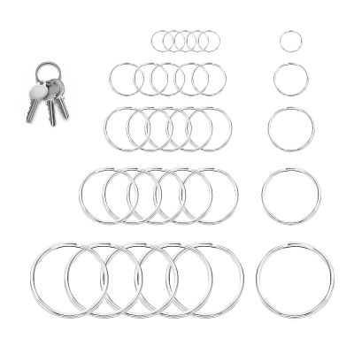 25 Pack Stainless Steel Key Rings