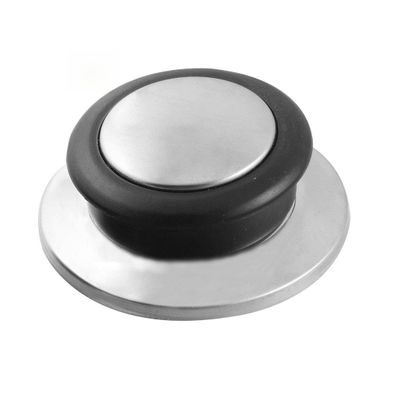 Qomcsrl 2 Pack Black Silver Lid Knob for Pots and Pans