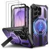 Lanhiem Case for Samsung Galaxy S26 Ultra, Stand, Magnetic, Armor Purple view 1