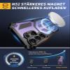 Lanhiem Case for Samsung Galaxy S26 Ultra, Stand, Magnetic, Armor Purple view 4