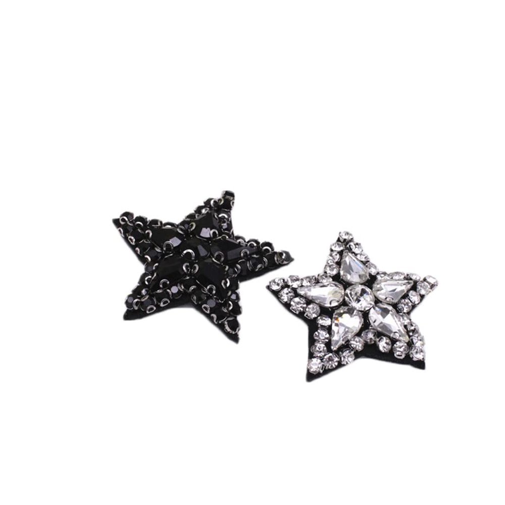 2 Pieces Star Pentagram Glass Rhinestones