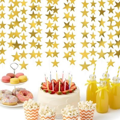 Gold Star Garland - 5 Pieces, 4m