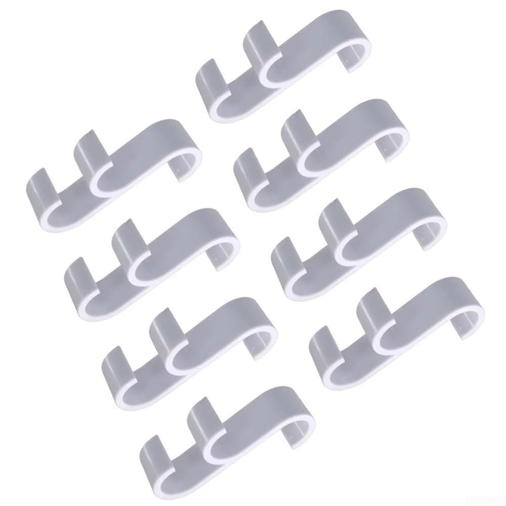 Set of 8 Plastic Hooks for Towel Dryers