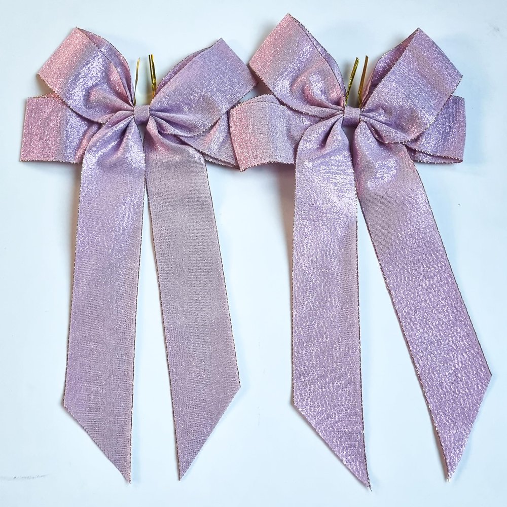 CaPiSo 20x30cm Gift Bow (Glitter Purple, 2 pcs)