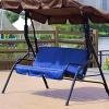 Hollywood Swing Cover for Outdoor Use, 150 x 50 x 10 cm, Weatherproof, Blue view 2