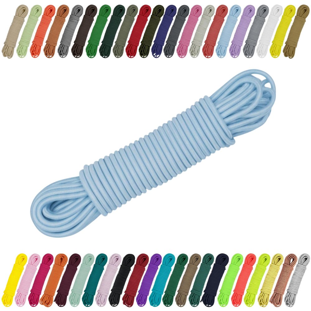CARTONARE Elastic Cord 2mm 3mm for Sewing, Crafting & Outdoor Sky Blue, 3mm x 2m