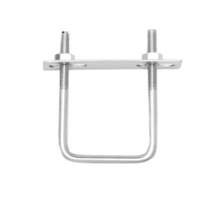 Square 304 Stainless Steel U-Bolts with Nuts, 1/2 pcs, 20–100 mm Inner Width, M6/M8/M10 (M8×70×70, 1 pc)