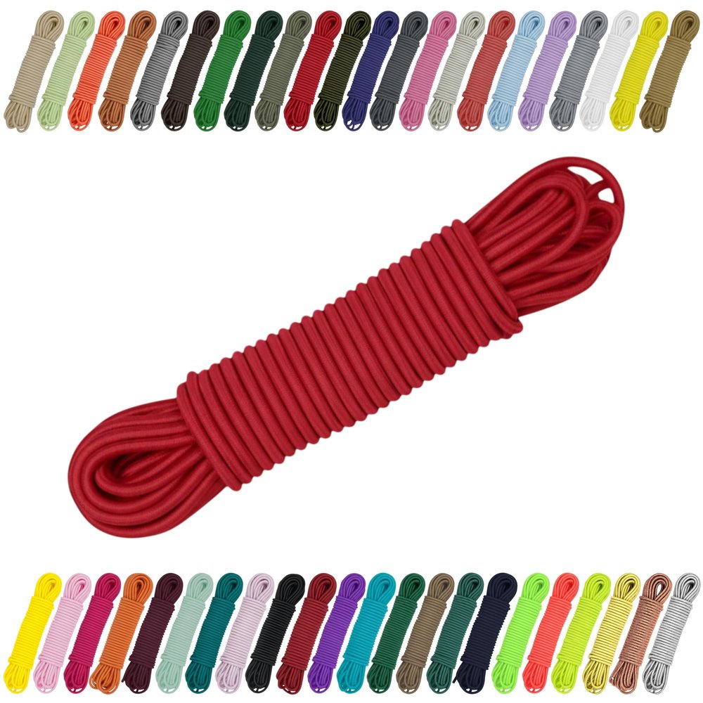 CARTONARE Elastic Cord 2mm 3mm for Sewing, Crafting & Outdoor Red, 2mm x 2m