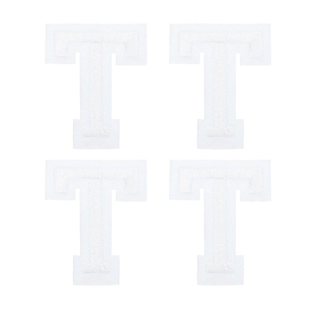 QUARKZMAN 4 Pack Letter T Iron-On Patch