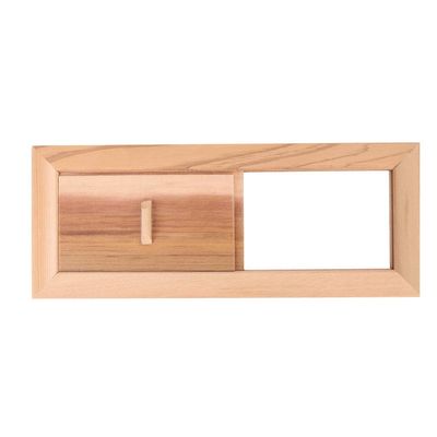 Spacnana Ventilation Grille, Adjustable Cedar Wood Vent Panel for Sauna and Steam Room, 33.9 x 13.7 cm