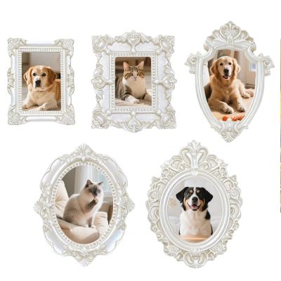 Miniature Picture Frames | 5-Piece Set with Antique Decor
