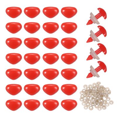 QUARKZMAN 50pcs 7mm Red Plastic Safety Noses