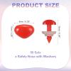 QUARKZMAN 50pcs 7mm Red Plastic Safety Noses view 2