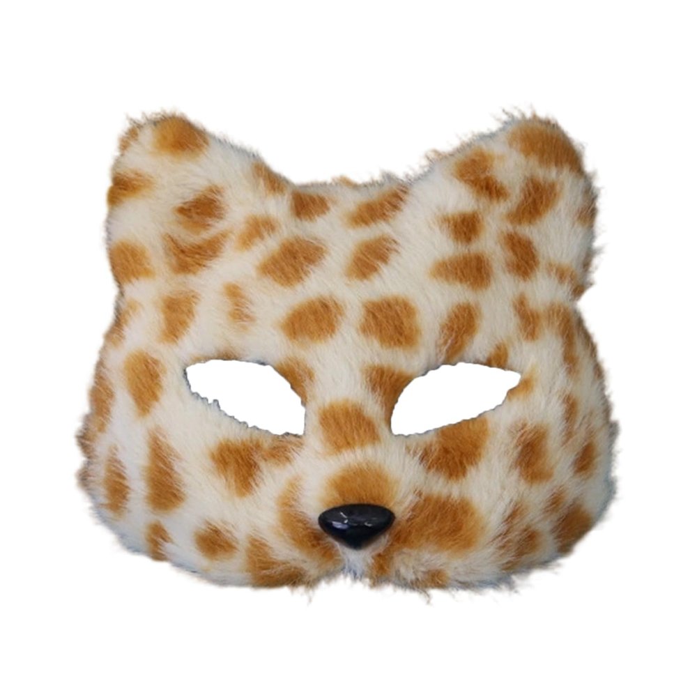 Fox and Wolf Faux Fur Half Eye Mask