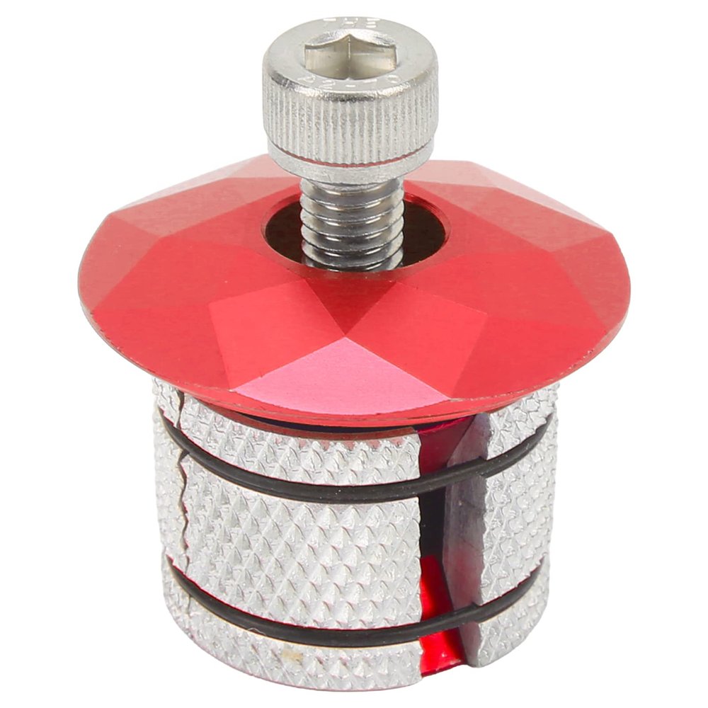 Bicycle Headset Expander Stem Top Cap, Aluminum Alloy, Red