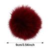 Ayuduots 3.54-Inch Faux Fur Pom Pom with Elastic Loop view 2