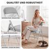 Asdsed 8-Piece Padded Folding Chair Set, Gray view 4