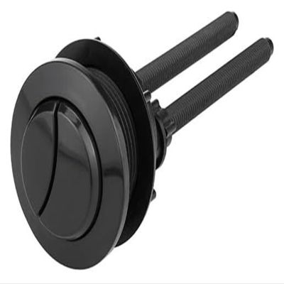Dual-Flush Toilet Cistern Push Button, Black, Round