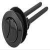 Dual-Flush Toilet Cistern Push Button, Black, Round view 1