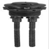 Dual-Flush Toilet Cistern Push Button, Black, Round view 2