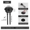 Dual-Flush Toilet Cistern Push Button, Black, Round view 4