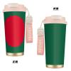 Stainless Steel Coffee Cup with Straw Lid, Bangladesh Flag Design view 3