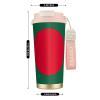 Stainless Steel Coffee Cup with Straw Lid, Bangladesh Flag Design view 4