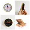 Whychstore Quartz Clock Insert, Silent Movement with Arabic Numerals and Gold Rim for DIY Repair Replacement, 65 mm/80 mm/90 mm/105 mm/110 mm view 3