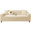 Velvet Sofa Cover for 2-Seater Sofa, 140–185 cm, Blue view 2