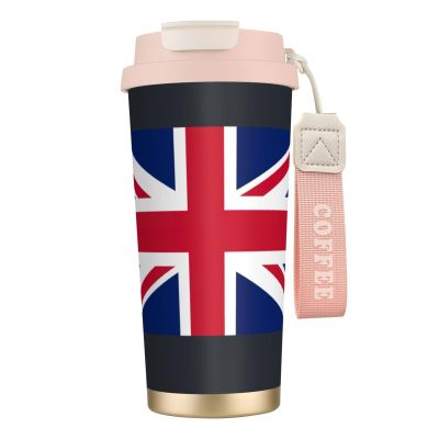 Stainless Steel Coffee Tumbler with British Flag